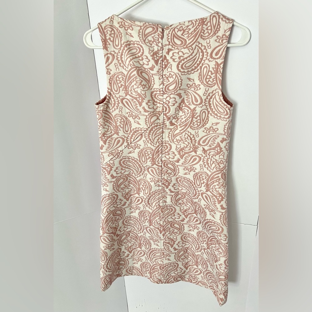 Victoria Beckham for Target Blush Paisley Floral Jacquard Shift Dress XS - Picture 6 of 8